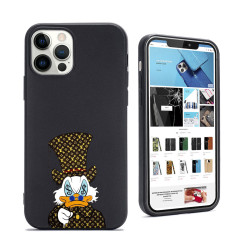 Coque Personnalisée en Silicone Noire iPhone Picsou LV| Trop Saint