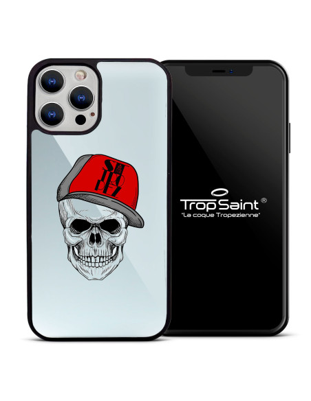 Personalised Mirror Case for iPhone Skull Hat Saint Tropez|Trop Saint