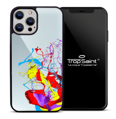 Coque Personnalisée Miroir iPhone Couleurs Abstraites|Trop Saint