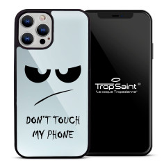 Personalised Mirror Case for iPhone Don't touch My Phone |Trop Saint