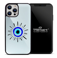 Coque Personnalisée Miroir iPhone Evil Eye Soleil |Trop Saint