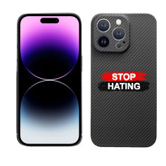 Coque fibre de carbone iPhone MagSafe - Stop Hating| Trop Saint