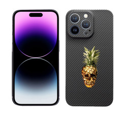 Personalised Carbon Fiber Case iPhone MagSafe Skull Pineapple| Trop Saint