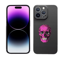 Personalised Carbon Fiber Case iPhone MagSafe Skull Vuitton| Trop Saint