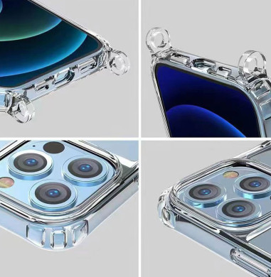 Transparent iPhone Case with Rings and MagSafe