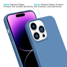 Coque Bandoulière iPhone en Silicone avec Cordon - Bleu | Trop Saint 2