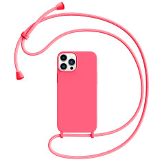 Coque Bandoulière pour iPhone avec Cordon - Rose Fushia | Trop Saint