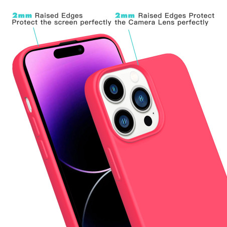 Customizable iPhone Silicone Crossbody Case with Lanyard - Fuchsia Pink