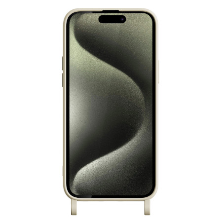 Customizable Silicone Case with Rings for iPhone - Beige