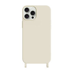 Customizable Silicone Case with Rings for iPhone - Beige For iPhone 15 14 13 12 Pro Max