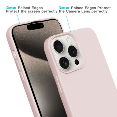Customizable Case with Rings for iPhone - Light Pink For iPhone 15 14 13 12 Pro Max 2