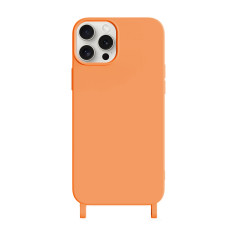Customizable Silicone Case with Rings for iPhone - Orange For iPhone 15 14 13 12 Pro Max