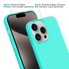 Coque Personnalisable avec Anneaux pour iPhone - Turquoise|Trop Saint 2
