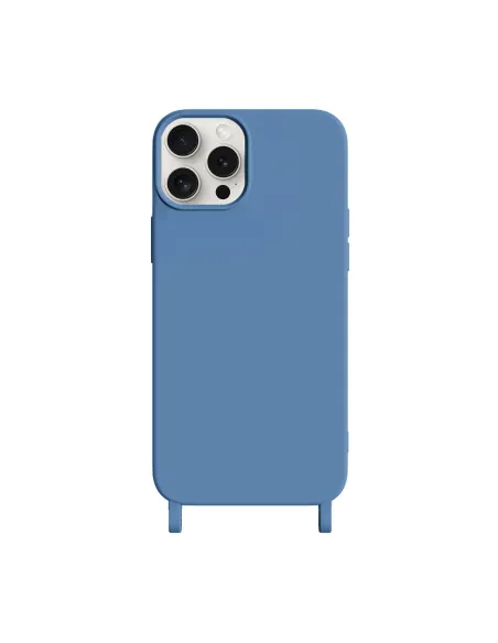 Customizable Silicone Case with Rings for iPhone - Blue For iPhone 15 14 13 12 Pro Max