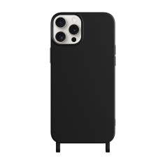 Customizable Silicone Case with Rings for iPhone - Black  For iPhone 15 14 13 12 Pro Max