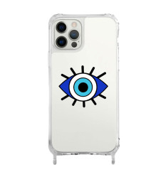Coque Transparente avec Anneaux pour iPhone - Evil Eye | Trop Saint