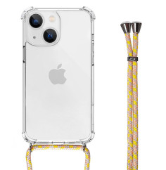 Customizable Crossbody Case for iPhone with Yellow Multicolour Lanyard For iPhone 15 14 13 12 Pro Max 2
