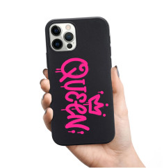 Coque Personnalisée en Silicone Noire iPhone Queen Grafitti|Trop Saint 2