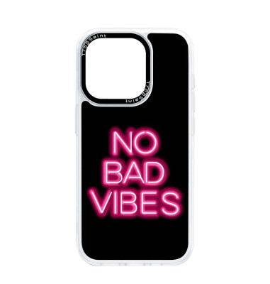 Coque Personalisée pour iPhone 15 16 Pro Max No bad vibes