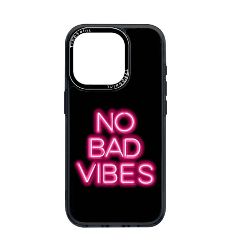 Personalised Case for iPhone 14 15 16 Pro Max - no bad vibes