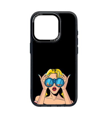 Coque Personalisée pour iPhone 16 15 14 Pro max fille regarde Saint Tropez
