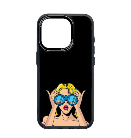 Coque Personalisée pour iPhone 16 15 14 Pro max fille regarde Saint Tropez