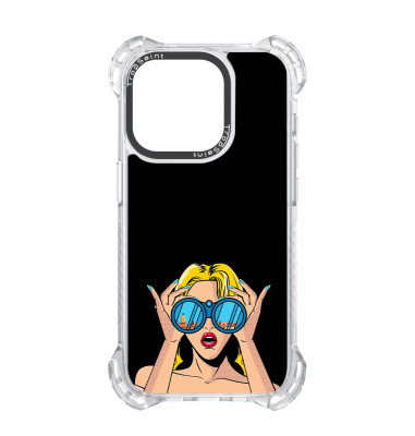 Coque Personalisée pour iPhone 16 15 14 Pro max fille regarde Saint Tropez