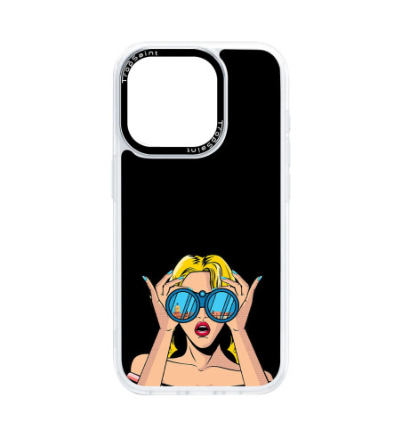 Personalised Case For iPhone 16 15 14 Pro Max - Girl watching Saint Tropez