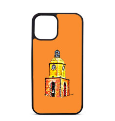 Coque Personalisée pour iPhone 16 15 14 pro Max Clocher Saint Tropez Orange