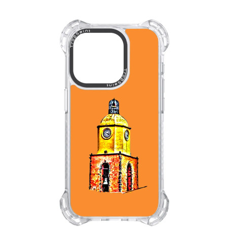 Coque Personalisée pour iPhone 16 15 14 pro Max Clocher Saint Tropez Orange Coque Personalisée pour iPhone 16 15 14 pro Max Clocher Saint Tropez Orange