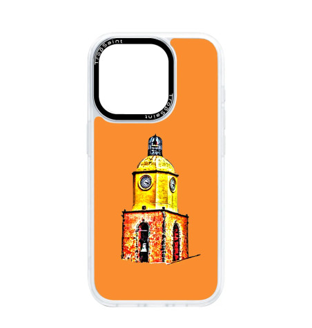 Coque Personalisée pour iPhone 16 15 14 pro Max Clocher Saint Tropez Orange Coque Personalisée pour iPhone 16 15 14 pro Max Clocher Saint Tropez Orange