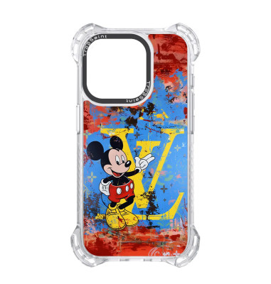 Personalised Case for iPhone 15 16 Pro Max mickey mouse louis vuiton