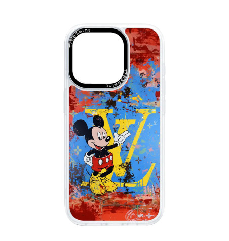 Personalised Case for iPhone 15 16 Pro Max mickey mouse louis vuiton