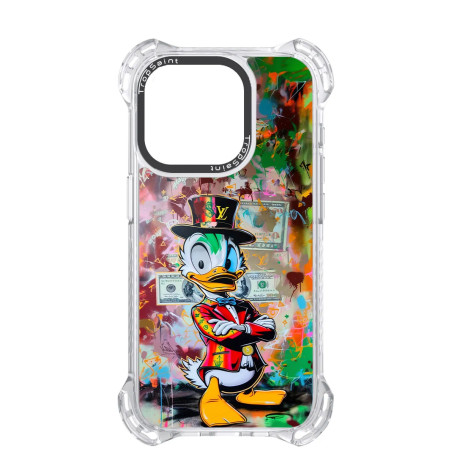 Coque Personalisée pour iPhone 15 16 Pro max Donald Duck Picsou Louis Vuitton Hat