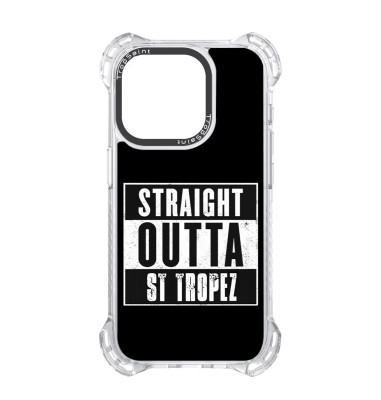 Coque Trop Saint Imprimée pour iPhone 14 15 16 Pro Max Straight outta Saint Tropez