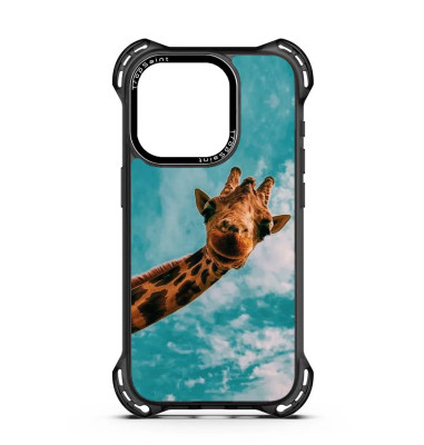 Coque Personalisée pour iPhone 12 14 15 16 Pro Max Girafe Ciel