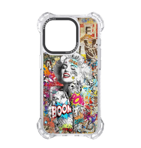 Coque Trop Saint Imprimée pour iPhone 14 15 16 pro Max marilyn monroe graffiti
