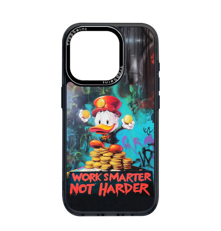 Coque Personnaliseé pour iPhone 16 15 14 Pro Max Picsou Work Smarter Not Harder