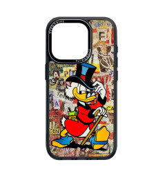 Coque Personalisée pour iPhone 14 15 16 Pro Max Uncle Scrooge Graffiti Background 2
