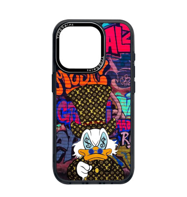 Personalised Case for iPhone 14 15 16 Pro Max Donald Duck Louis Vuitton Hat