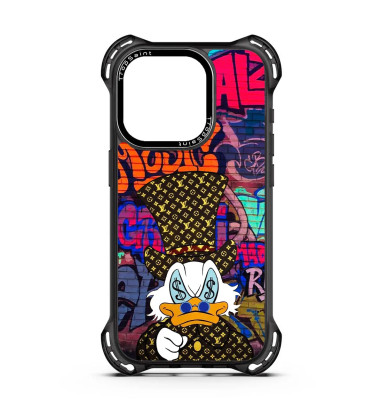 Coque Personalisée pour iPhone 14 15 16 Pro Max Donald Duck Picsou Louis Vuitton