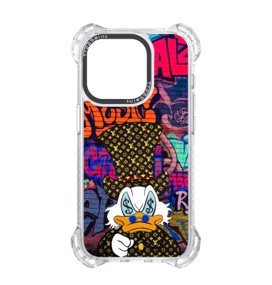 Personalised Case for iPhone 14 15 16 Pro Max Donald Duck Louis Vuitton Hat