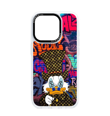 Personalised Case for iPhone 14 15 16 Pro Max Donald Duck Louis Vuitton Hat