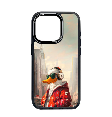 Personalised Case for iPhone 14 15 16 Pro Max Donald Duck LV Headphones