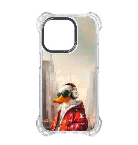 Personalised Case for iPhone 14 15 16 Pro Max Donald Duck LV Headphones