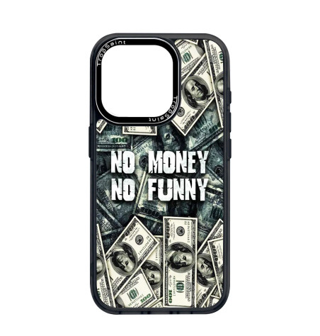 Coque Trop Saint Imprimée pour iPhone 14 15 16 Pro Max No Money No Funny