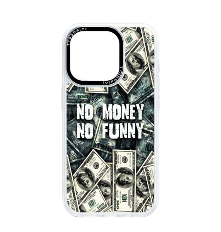 Coque Trop Saint Imprimée pour iPhone 14 15 16 Pro Max No Money No Funny