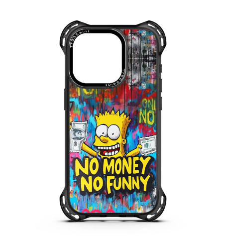 Back Cover Trop Saint for iPhone 14 15 16 pro Max Bart Simpson No Money No Funny