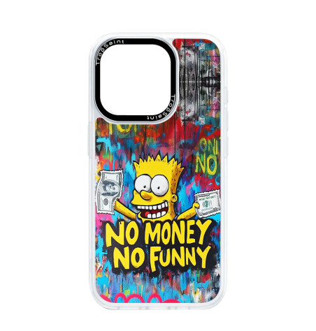 Coque Trop Saint Imprimée pour iPhone 14 15 16 pro Max Bart Simpson No Money No Funny Coque Trop Saint Imprimée pour iPhone 14 15 16 pro Max Bart Simpson No Money No Funny
