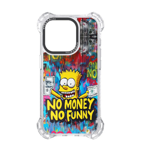 Back Cover Trop Saint for iPhone 14 15 16 pro Max Bart Simpson No Money No Funny